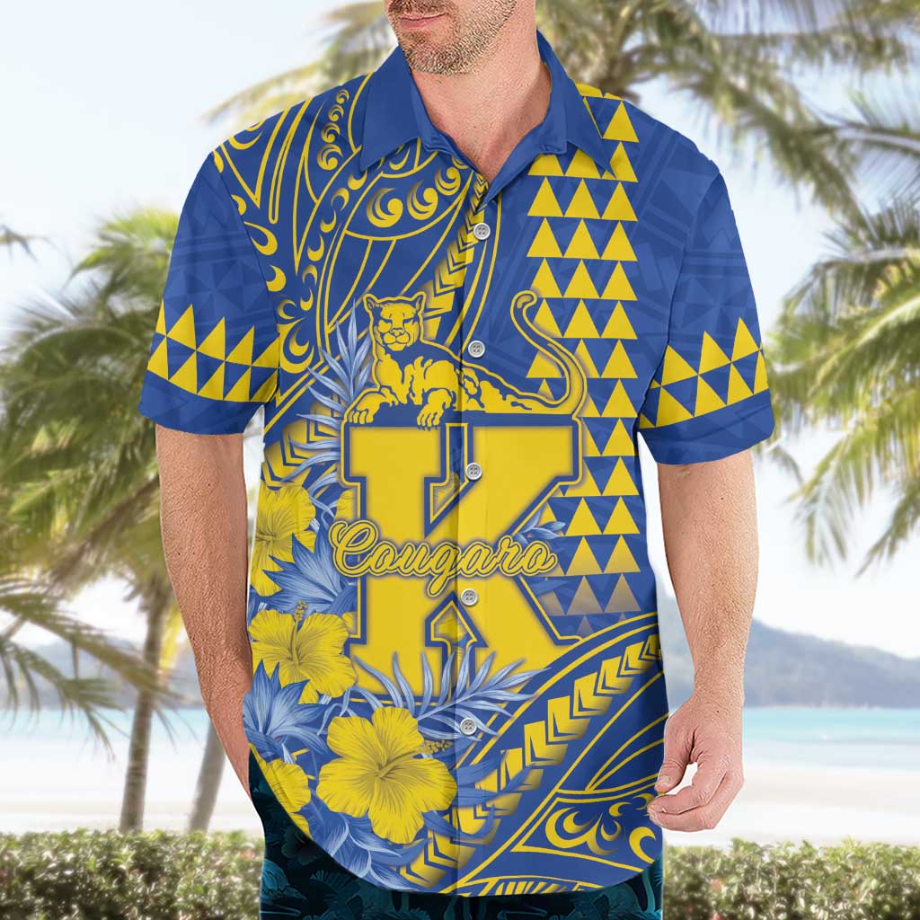 Personalised Hawaii Kaiser High School Hawaiian Shirt Tribal Tattoo With Hibiscus Flowers