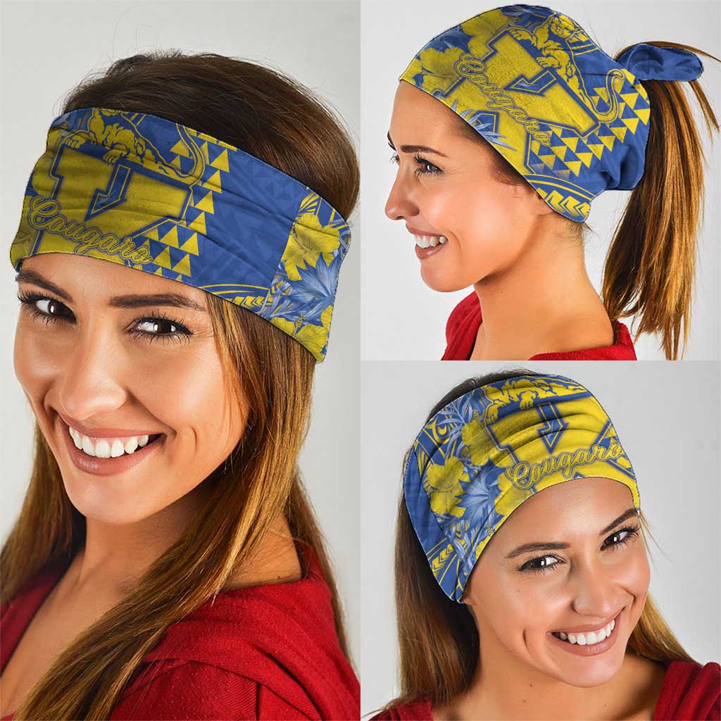 Hawaii Kaiser High School Neck Gaiter Tribal Tattoo With Hibiscus Flowers