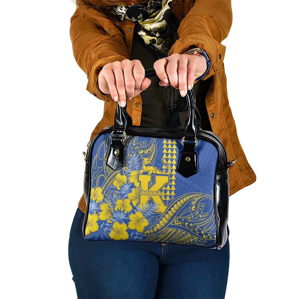 Hawaii Kaiser High School Shoulder Handbag Tribal Tattoo With Hibiscus Flowers