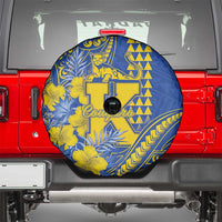Hawaii Kaiser High School Spare Tire Cover Tribal Tattoo With Hibiscus Flowers LT05 - Polynesian Pride