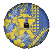Hawaii Kaiser High School Spare Tire Cover Tribal Tattoo With Hibiscus Flowers LT05 - Polynesian Pride