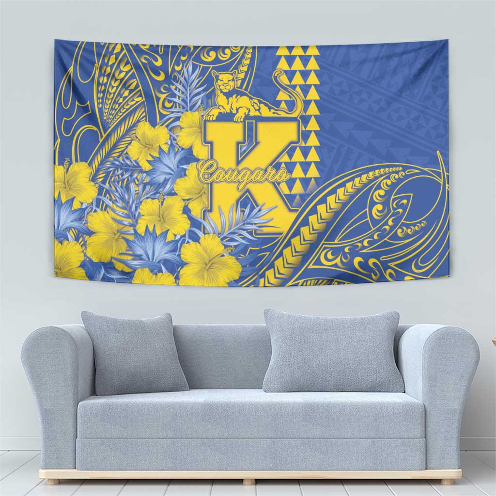 Hawaii Kaiser High School Tapestry Tribal Tattoo With Hibiscus Flowers LT05 - Polynesian Pride