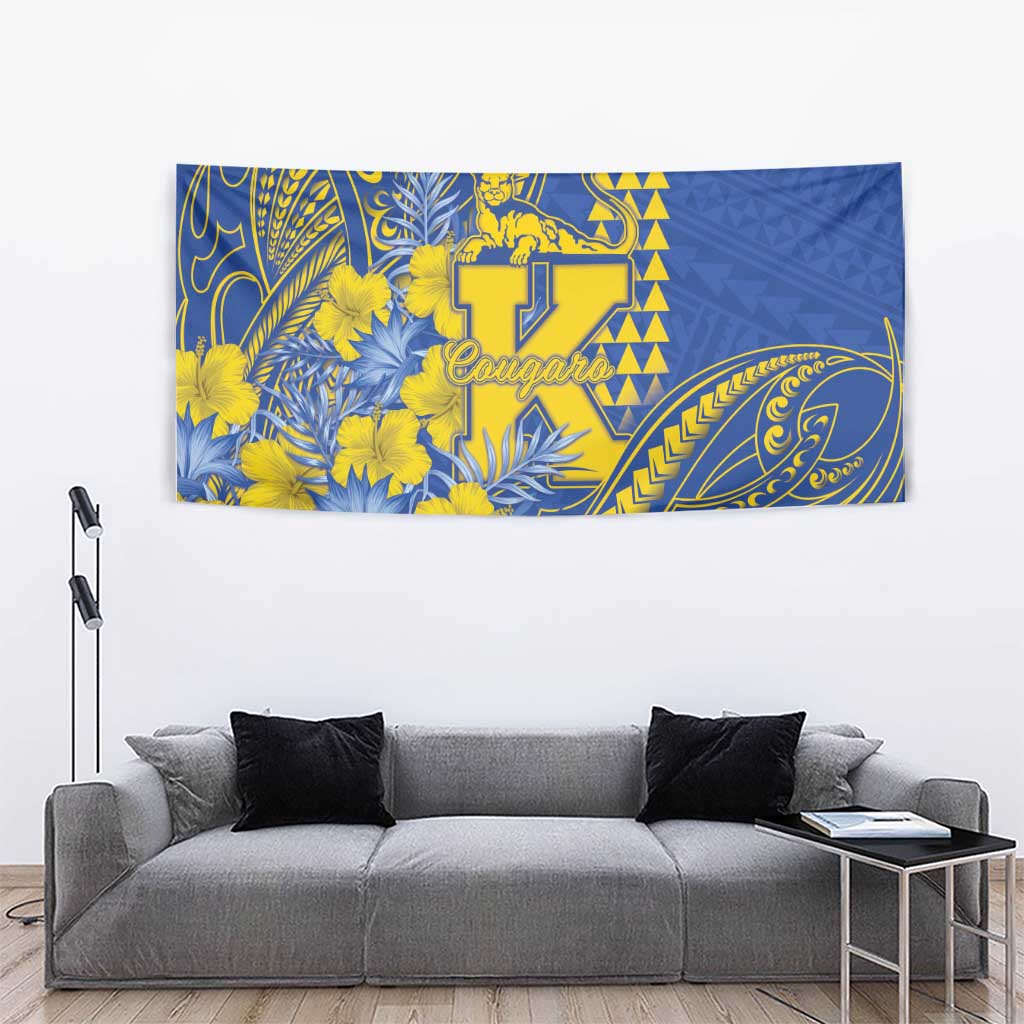 Hawaii Kaiser High School Tapestry Tribal Tattoo With Hibiscus Flowers LT05 - Polynesian Pride