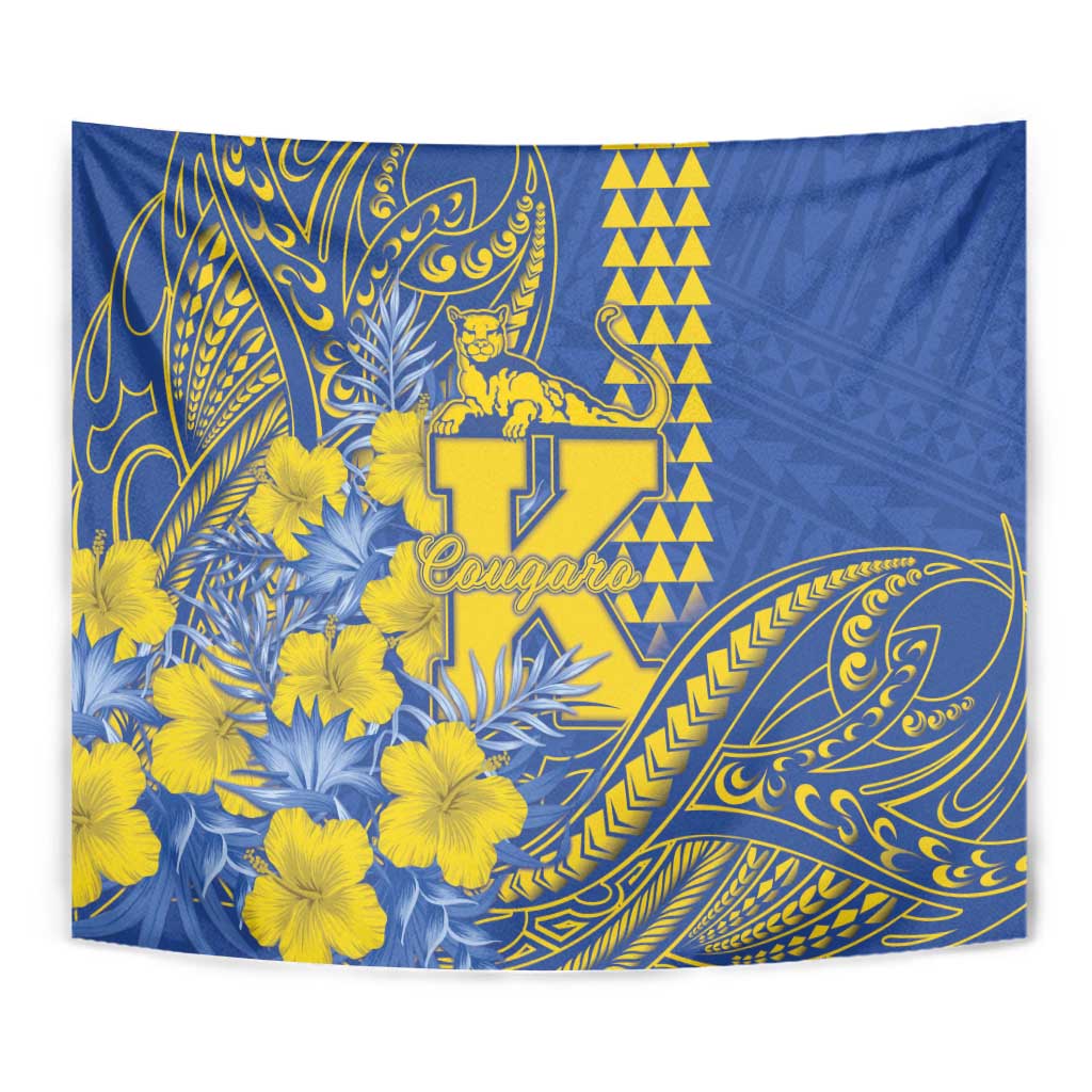 Hawaii Kaiser High School Tapestry Tribal Tattoo With Hibiscus Flowers LT05 - Polynesian Pride