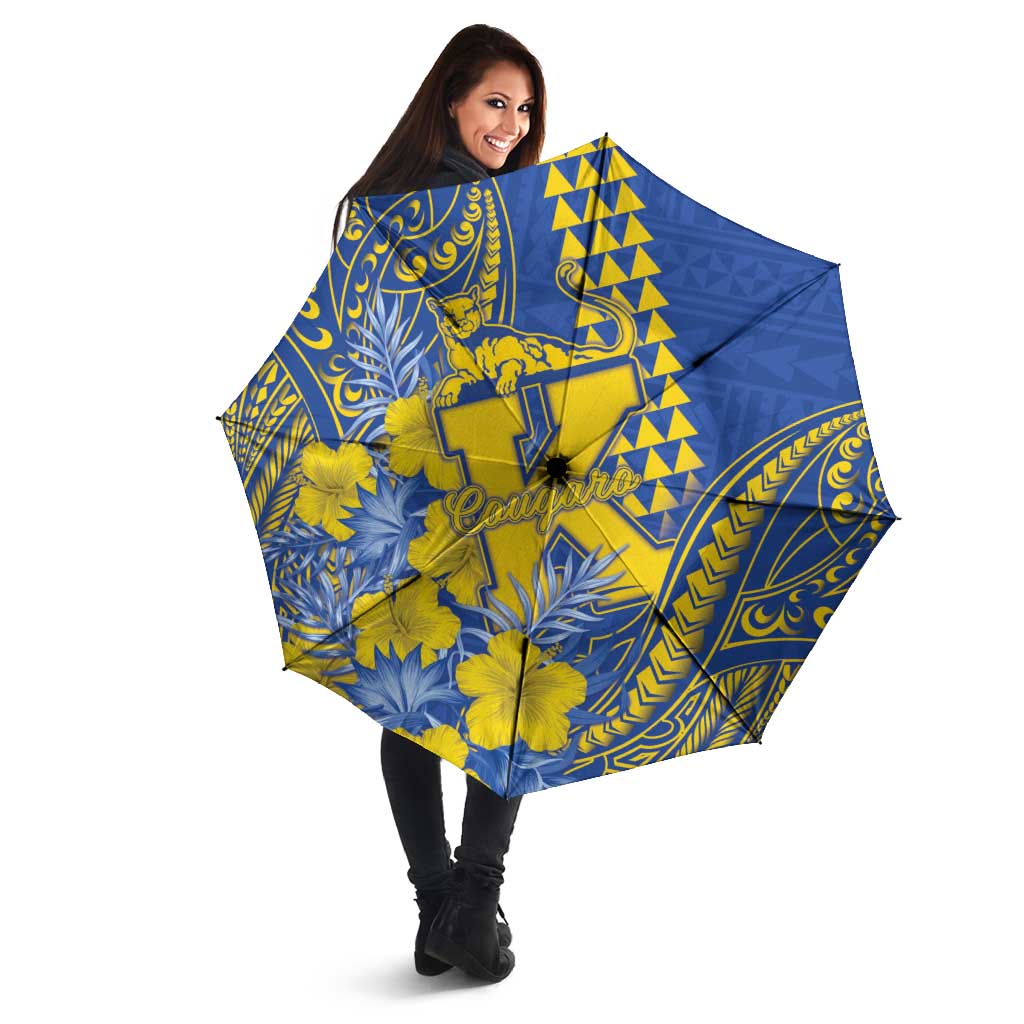 Hawaii Kaiser High School Umbrella Tribal Tattoo With Hibiscus Flowers LT05 - Polynesian Pride