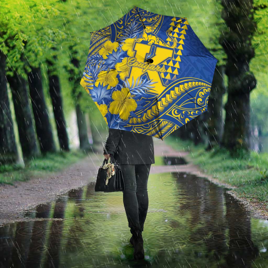 Hawaii Kaiser High School Umbrella Tribal Tattoo With Hibiscus Flowers LT05 - Polynesian Pride