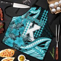 Hawaii Kapolei High School Apron Tribal Tattoo With Hibiscus Flowers LT05 Dark Teal - Polynesian Pride