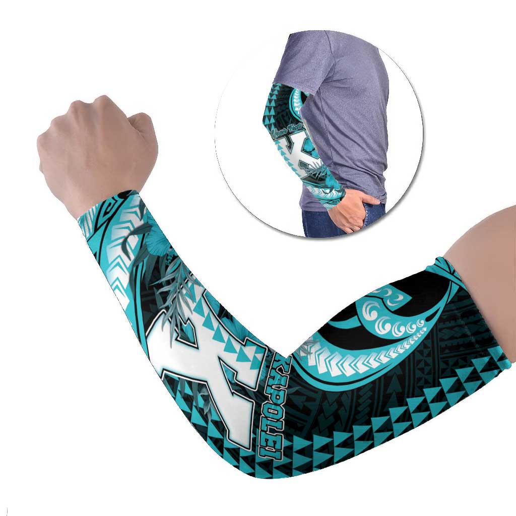 Personalised Hawaii Kapolei High School Arm Sleeves Tribal Tattoo With Hibiscus Flowers
