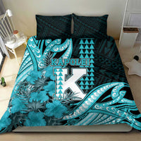 Hawaii Kapolei High School Bedding Set Tribal Tattoo With Hibiscus Flowers LT05 - Polynesian Pride