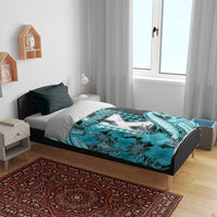 Hawaii Kapolei High School Bedding Set Tribal Tattoo With Hibiscus Flowers LT05 - Polynesian Pride