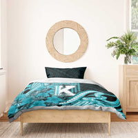 Hawaii Kapolei High School Bedding Set Tribal Tattoo With Hibiscus Flowers LT05 - Polynesian Pride