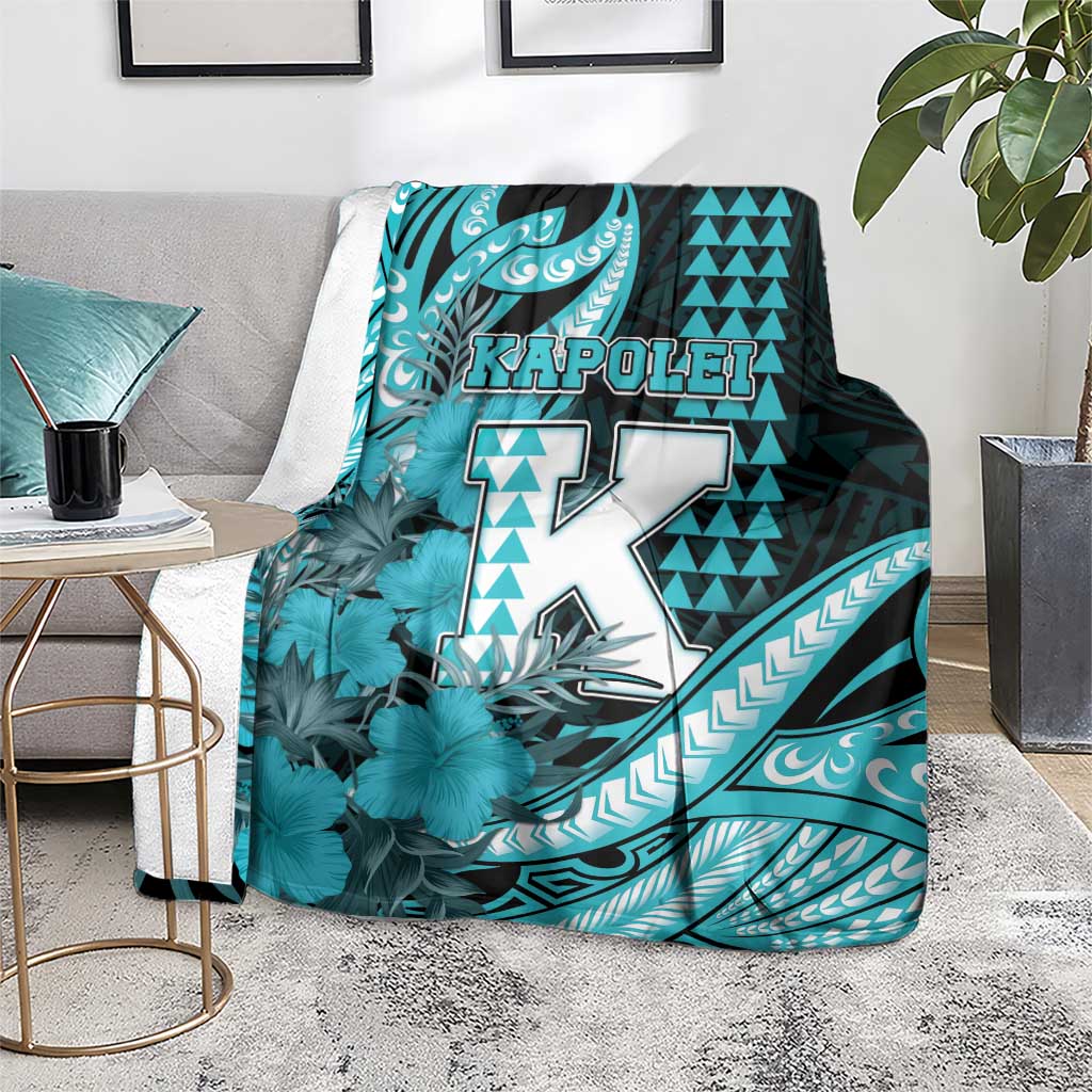 Hawaii Kapolei High School Blanket Tribal Tattoo With Hibiscus Flowers