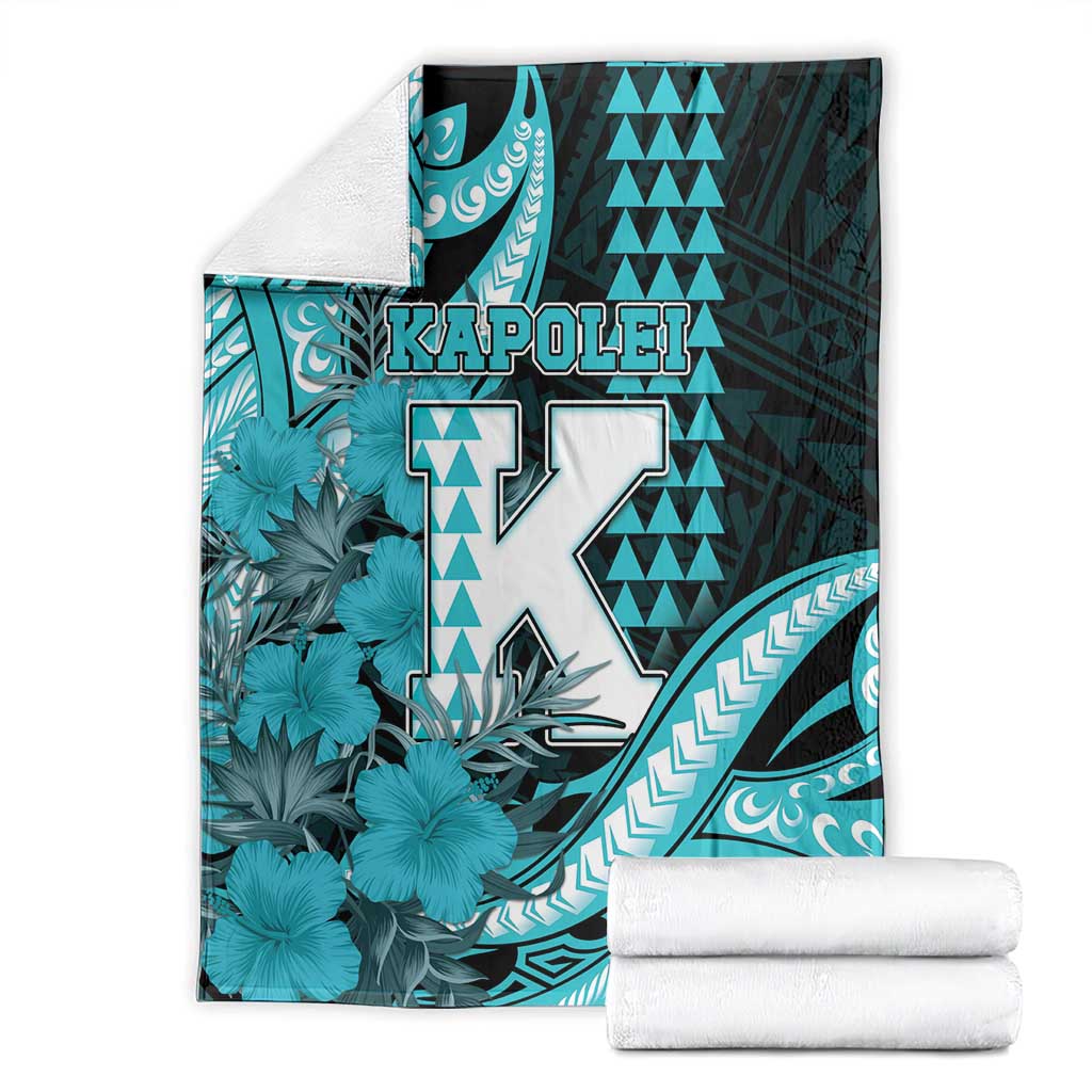 Hawaii Kapolei High School Blanket Tribal Tattoo With Hibiscus Flowers