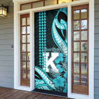 Personalised Hawaii Kapolei High School Door Cover Tribal Tattoo With Hibiscus Flowers LT05 - Polynesian Pride