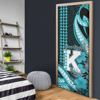 Personalised Hawaii Kapolei High School Door Cover Tribal Tattoo With Hibiscus Flowers LT05 - Polynesian Pride