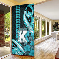 Personalised Hawaii Kapolei High School Door Cover Tribal Tattoo With Hibiscus Flowers LT05 - Polynesian Pride