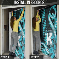Personalised Hawaii Kapolei High School Door Cover Tribal Tattoo With Hibiscus Flowers LT05 - Polynesian Pride