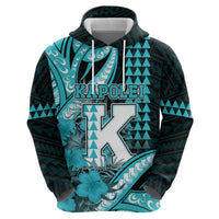 Personalised Hawaii Kapolei High School Hoodie Tribal Tattoo With Hibiscus Flowers