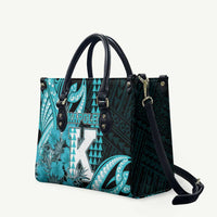Hawaii Kapolei High School Leather Bag Tribal Tattoo With Hibiscus Flowers