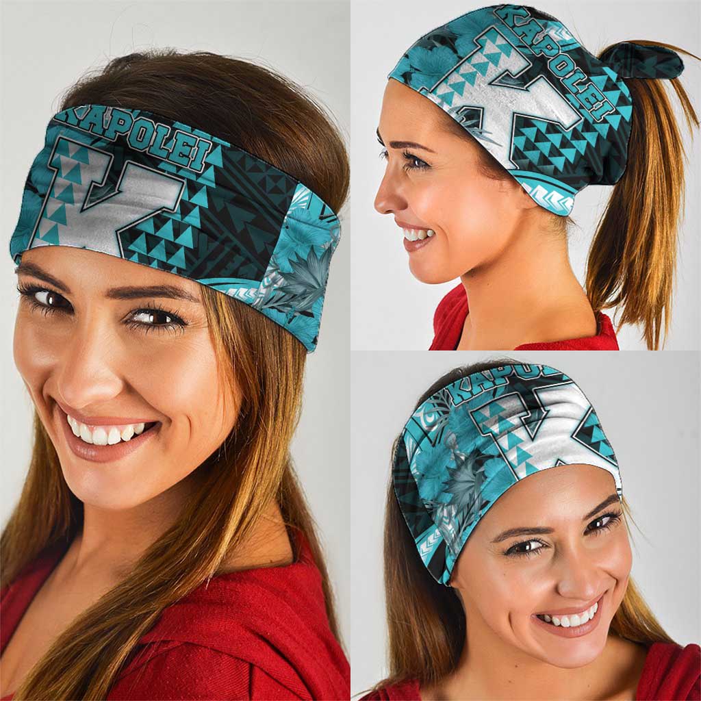 Hawaii Kapolei High School Neck Gaiter Tribal Tattoo With Hibiscus Flowers