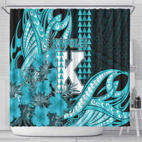 Hawaii Kapolei High School Shower Curtain Tribal Tattoo With Hibiscus Flowers LT05 - Polynesian Pride