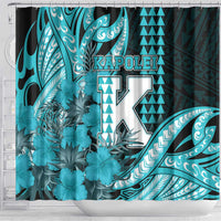 Hawaii Kapolei High School Shower Curtain Tribal Tattoo With Hibiscus Flowers LT05 - Polynesian Pride