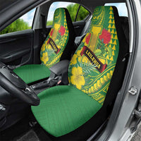 Hawaii Leilehua High School Car Seat Cover Tribal Tattoo With Hibiscus Flowers