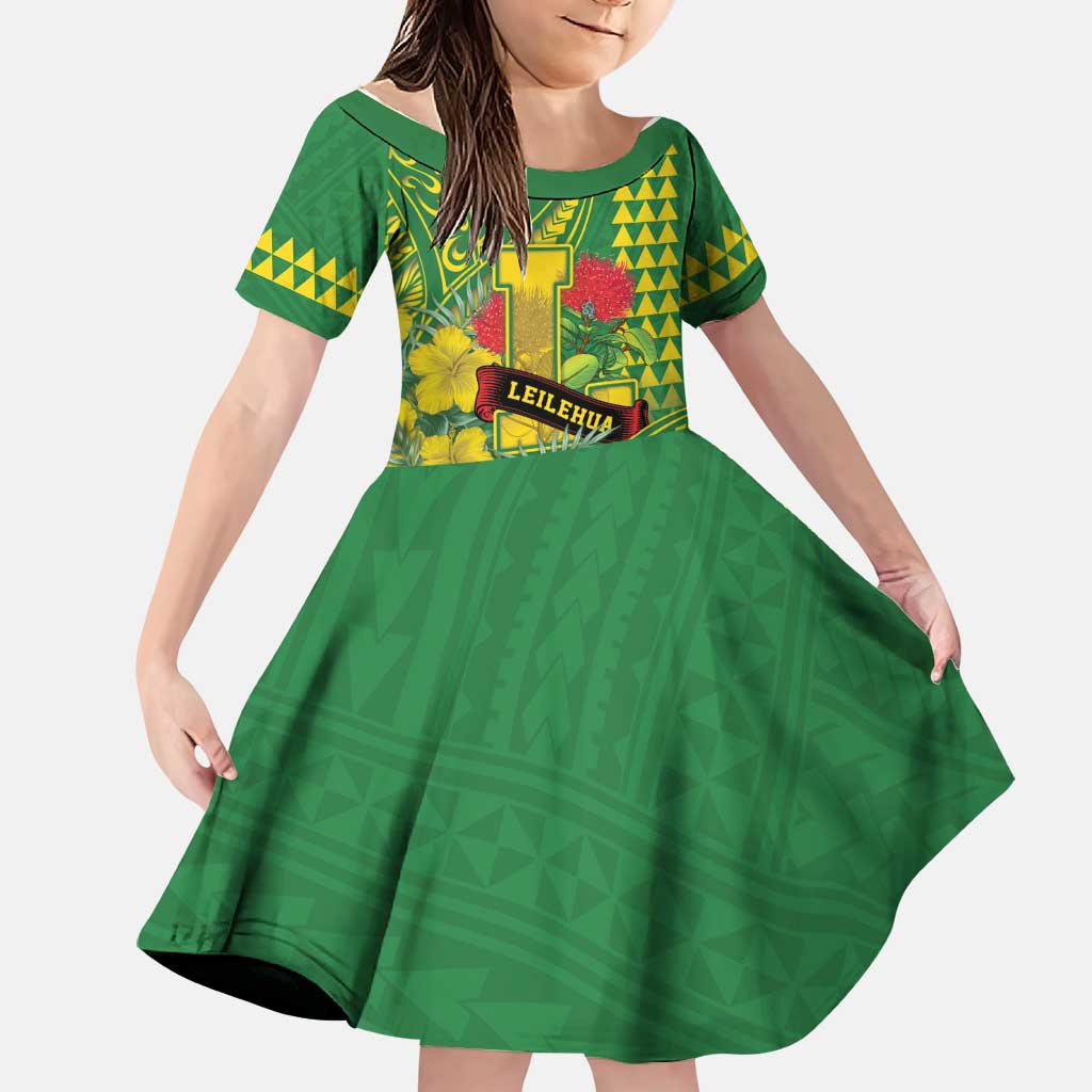 Personalised Hawaii Leilehua High School Family Matching Puletasi and Hawaiian Shirt Tribal Tattoo With Hibiscus Flowers