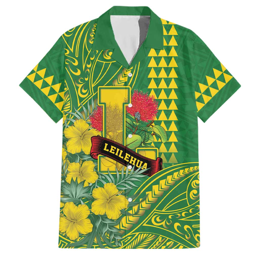Personalised Hawaii Leilehua High School Family Matching Puletasi and Hawaiian Shirt Tribal Tattoo With Hibiscus Flowers