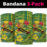 Hawaii Leilehua High School Neck Gaiter Tribal Tattoo With Hibiscus Flowers LT05 package One Size: 25*50cm Green - Polynesian Pride