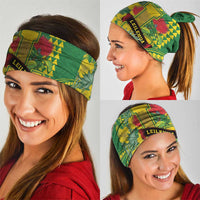 Hawaii Leilehua High School Neck Gaiter Tribal Tattoo With Hibiscus Flowers LT05 - Polynesian Pride
