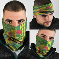 Hawaii Leilehua High School Neck Gaiter Tribal Tattoo With Hibiscus Flowers LT05 - Polynesian Pride