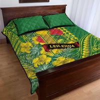 Hawaii Leilehua High School Quilt Bed Set Tribal Tattoo With Hibiscus Flowers LT05 - Polynesian Pride