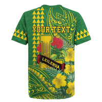 Personalised Hawaii Leilehua High School Rugby Jersey Tribal Tattoo With Hibiscus Flowers
