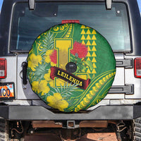 Hawaii Leilehua High School Spare Tire Cover Tribal Tattoo With Hibiscus Flowers