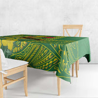 Hawaii Leilehua High School Tablecloth Tribal Tattoo With Hibiscus Flowers