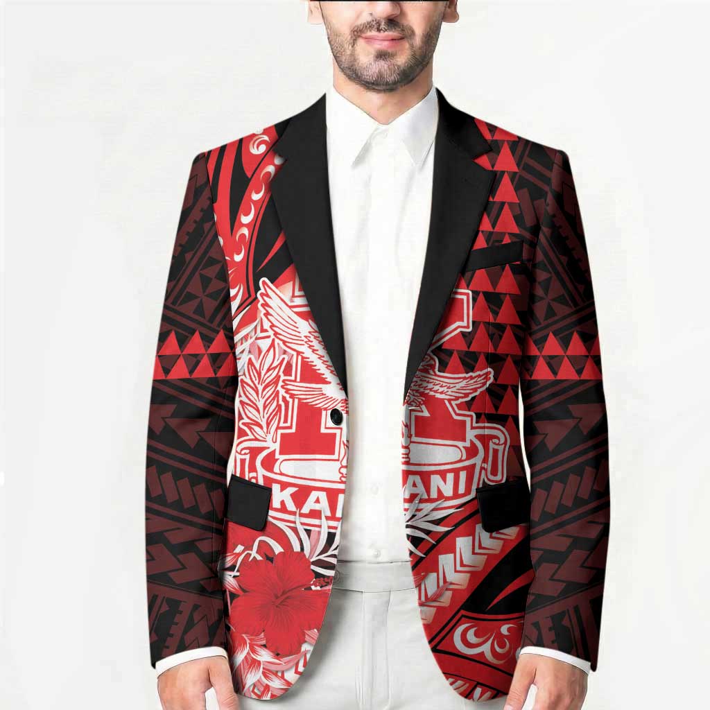 Personalised Hawaii Kalani High School Blazer Tribal Tattoo With Hibiscus Flowers
