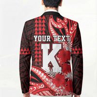Personalised Hawaii Kalani High School Blazer Tribal Tattoo With Hibiscus Flowers