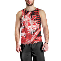 Personalised Hawaii Kalani High School Men Tank Top Tribal Tattoo With Hibiscus Flowers LT05 - Polynesian Pride