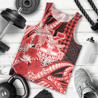 Personalised Hawaii Kalani High School Men Tank Top Tribal Tattoo With Hibiscus Flowers LT05 - Polynesian Pride