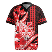 Personalised Hawaii Kalani High School Rugby Jersey Tribal Tattoo With Hibiscus Flowers