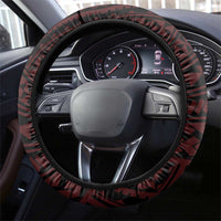 Hawaii Kalani High School Steering Wheel Cover Tribal Tattoo With Hibiscus Flowers LT05 - Polynesian Pride