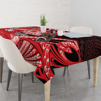 Hawaii Kalani High School Tablecloth Tribal Tattoo With Hibiscus Flowers LT05 - Polynesian Pride