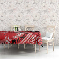 Hawaii Kalani High School Tablecloth Tribal Tattoo With Hibiscus Flowers LT05 - Polynesian Pride