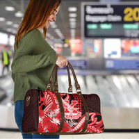 Hawaii Kalani High School Travel Bag Tribal Tattoo With Hibiscus Flowers LT05 - Polynesian Pride