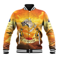 New Zealand And Australia ANZAC Day Baseball Jacket Sinai Palestine Campaign Lest We Forget LT05 Unisex Orange - Polynesian Pride