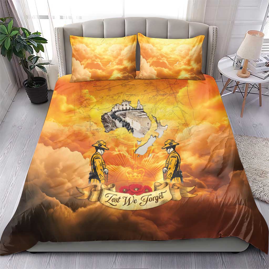 New Zealand And Australia ANZAC Day Bedding Set Sinai Palestine Campaign Lest We Forget