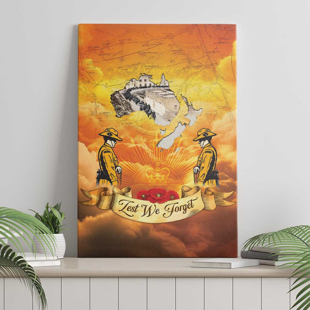 New Zealand And Australia ANZAC Day Canvas Wall Art Sinai Palestine Campaign Lest We Forget