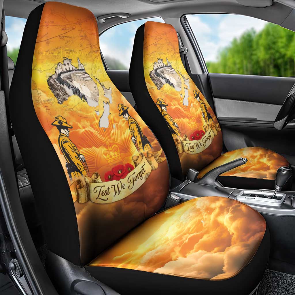 New Zealand And Australia ANZAC Day Car Seat Cover Sinai Palestine Campaign Lest We Forget
