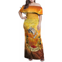 New Zealand And Australia ANZAC Day Family Matching Off Shoulder Maxi Dress and Hawaiian Shirt Sinai Palestine Campaign Lest We Forget